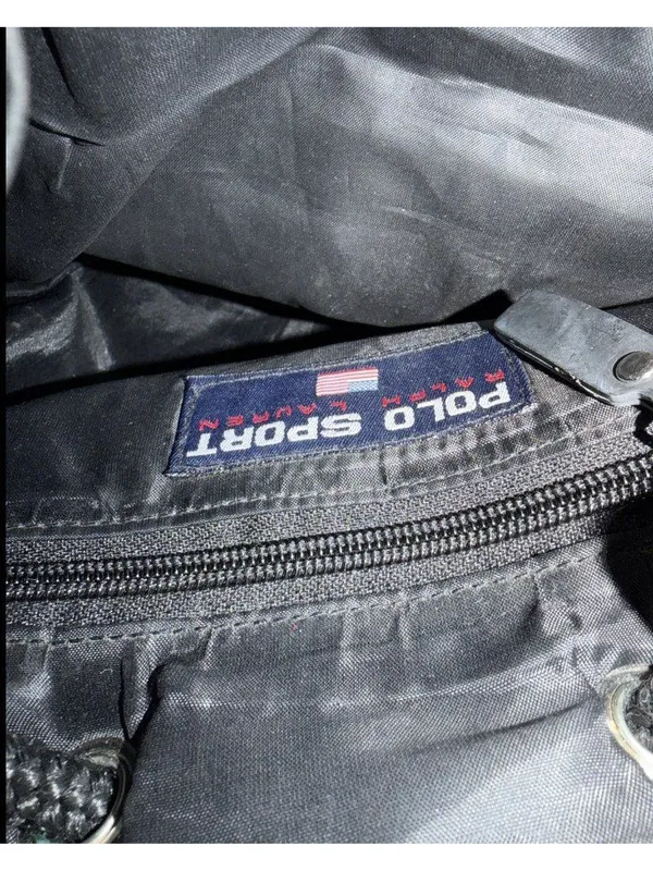 Vintage Polo Sport Ralph Lauren Black Bucket Backpack Bag Handbag Purse Y2K 90s - Image 3
