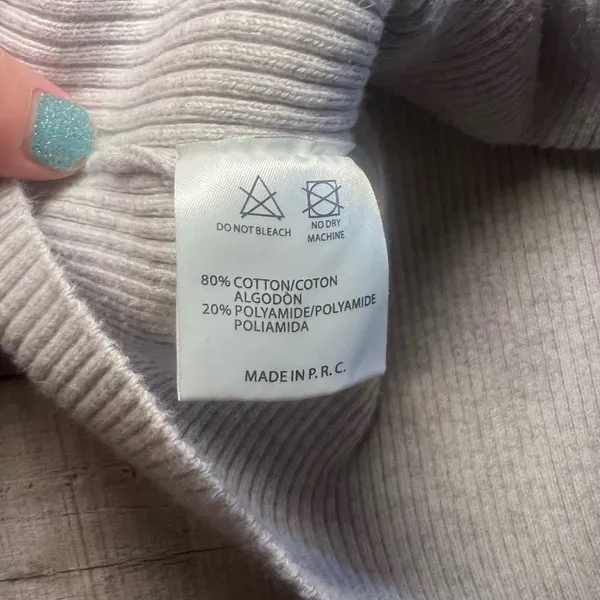 Brandy Melville grey ribbed cropped hoodie - Image 9