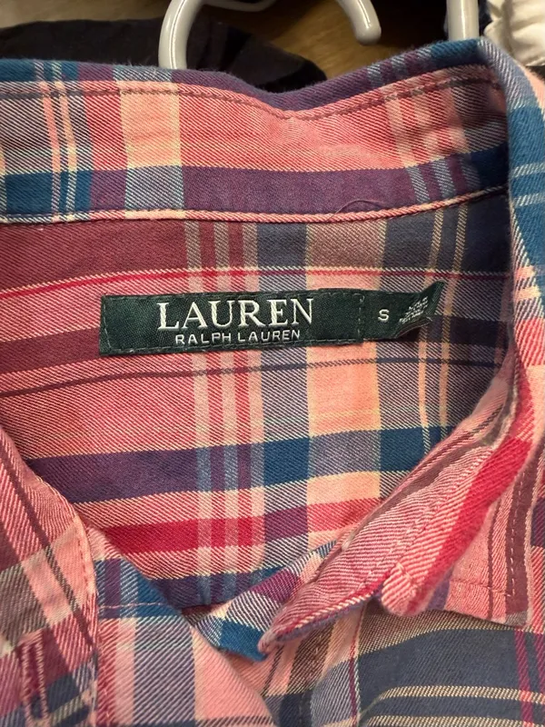 Lauren Ralph Lauren Pink and Blue Plaid Button-Down Shirt Sz Sz - Image 2