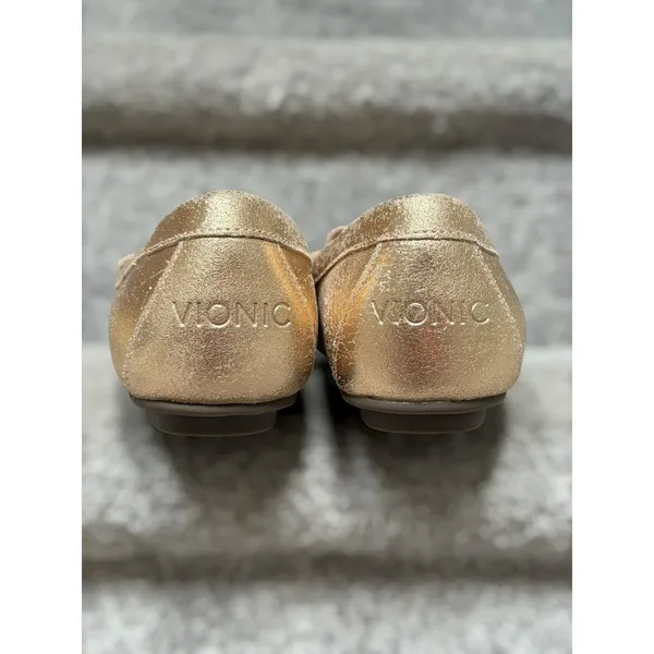 Vionic Debbie Metallic Loafers Women's 7.5 Rose Gold Comfort Orthotic Flats Chic - Image 5