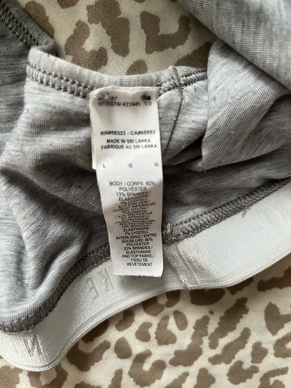 gray Nike Dri-FIT Swoosh Soft Tee Sports Bra - Image 3