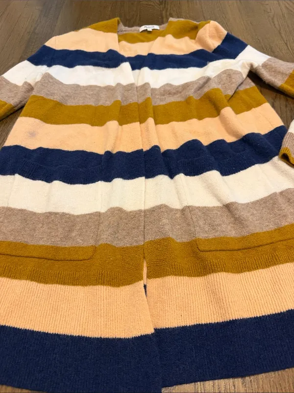 Madewell Stripes Open-Front Cardigan Size Small - C1-607 - Image 5