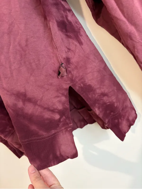 JoyLab Tie Dye Long Sleeve Top‎ Super Soft Maroon red size large - Image 7