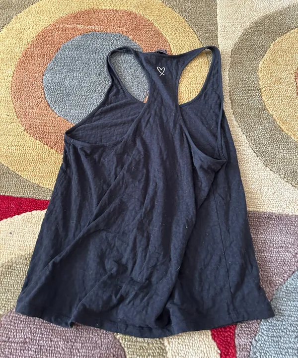 Victoria’s Secret Black Leopard Burnout Material Thin Racerback Tank Top Size XS - Image 4