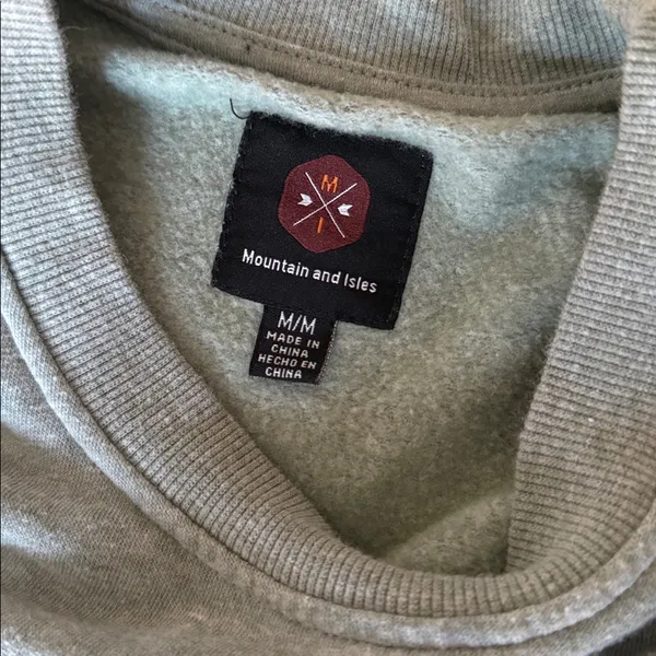 Mountain and Isles Sweatshirt Green Size M - Image 6