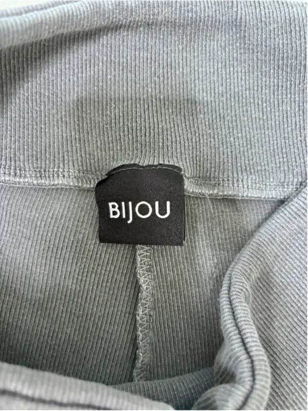 Women's Bijou Ribbed Bike Shorts Grey Size M - Image 3