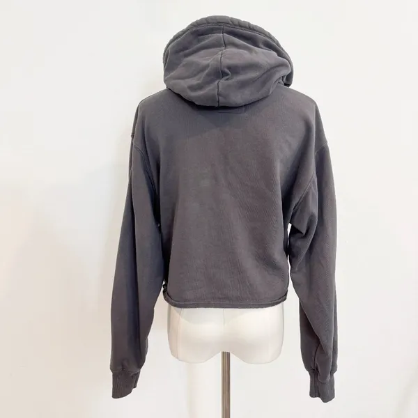Hollister Cropped Graphic Hoodie Pullover Sweatshirt Loungewear‎ Casual Small - Image 8