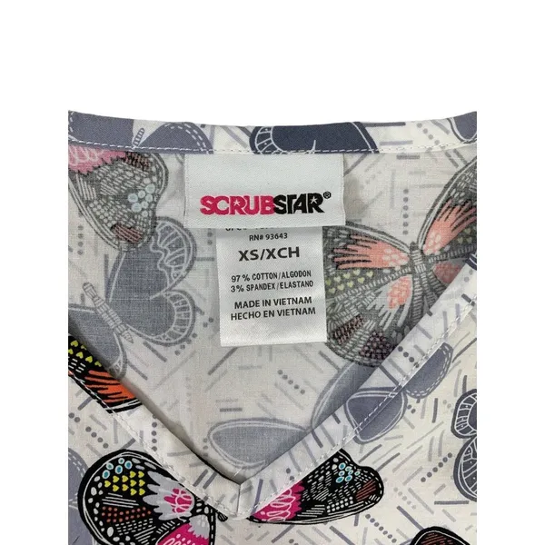 Scrubstar Women's Butterflies Scrub Top - Image 3