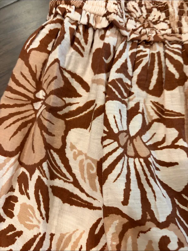 New With Tags BeCool Mocha Floral Midi Dress Sz M - Image 15