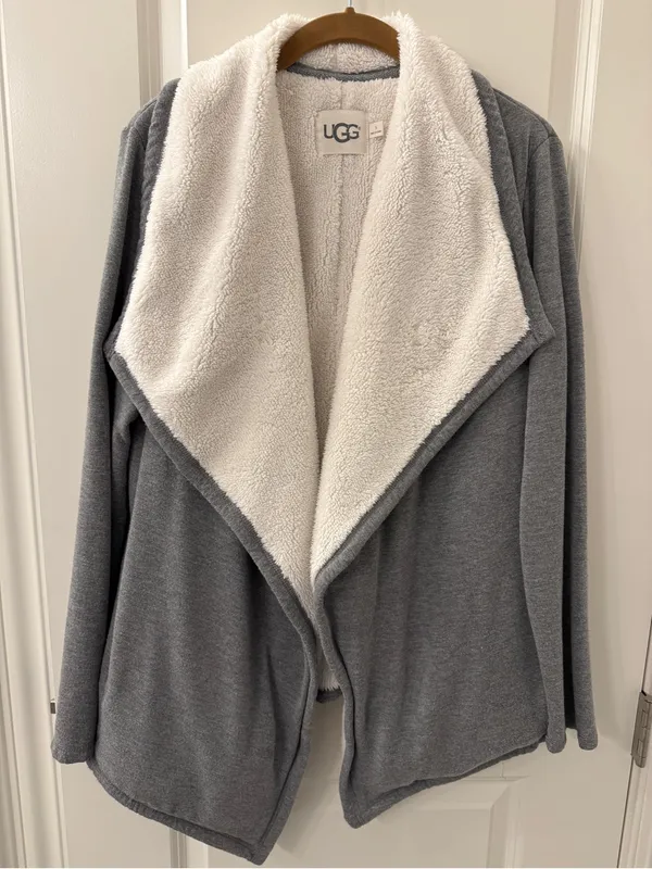Ugg Faux Shearling Shawl Cardigan Size Small - Image 3
