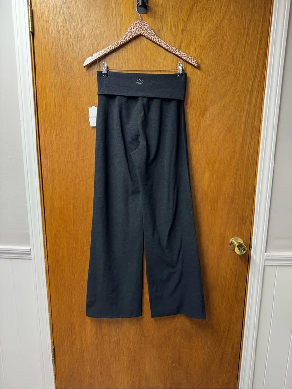 Beyond Yoga Spacedye Foldover Space Dye Wide Leg Pants Darkest Night XS NEW NWT - Image 12