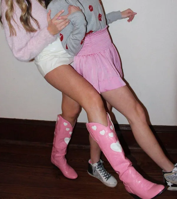 Pink Heart Cowgirl Boots - Image 2
