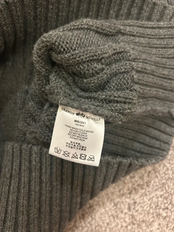 Charcoal Grey Brandy Melville Sweater - Image 4