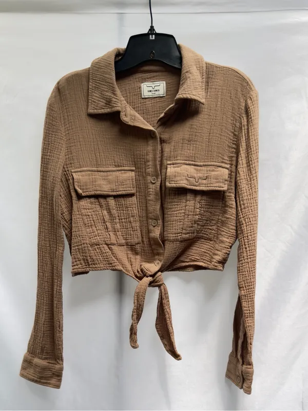 Kimes Ranch TORREAN TIE UP Cropped Button top Size Small - Image 5