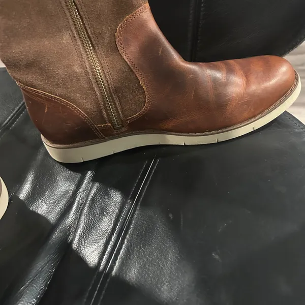Timberland Brown Suede Leather Womens Tall Boots - Image 10