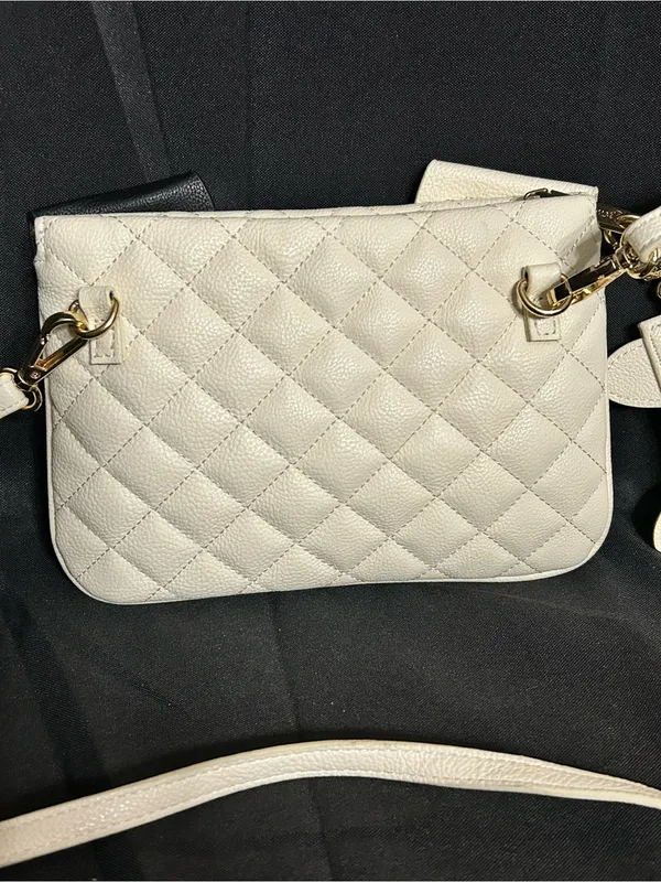 Betsey Johnson Quilted Cream & Black Puppy Dog Crossbody Bag & Cardholder - Image 8