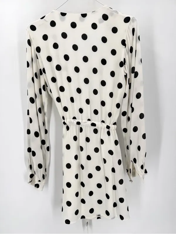 Lovers + Friends Maggie Wrap Dress Polka Dot White size XXS - Image 7