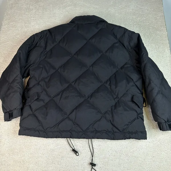 Women's Vintage Eddie Bauer Large Goose Down Puffer‎ Jacket Black Winter Coat - Image 6