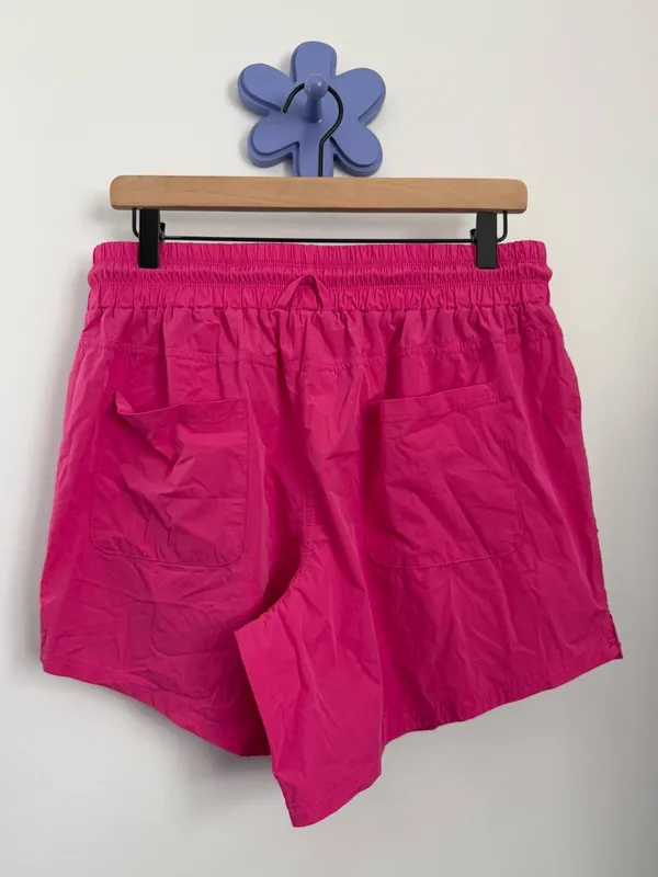 Free People Medium Pink Drawstring Active Shorts - Image 3