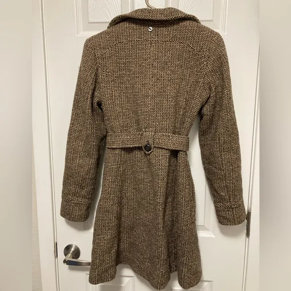 *American Rag Vintage Brown Tweed Wool Blend Pea Coat Jacket - Image 7
