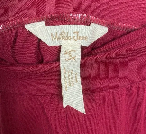 Matilda Jane Burgundy Red Big Ruffle Bottom Pants Sz.S - Image 7