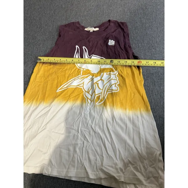 Junk Food MN Vikings Tie Dye Tank Women's Sz M 100% Cotton - Image 6