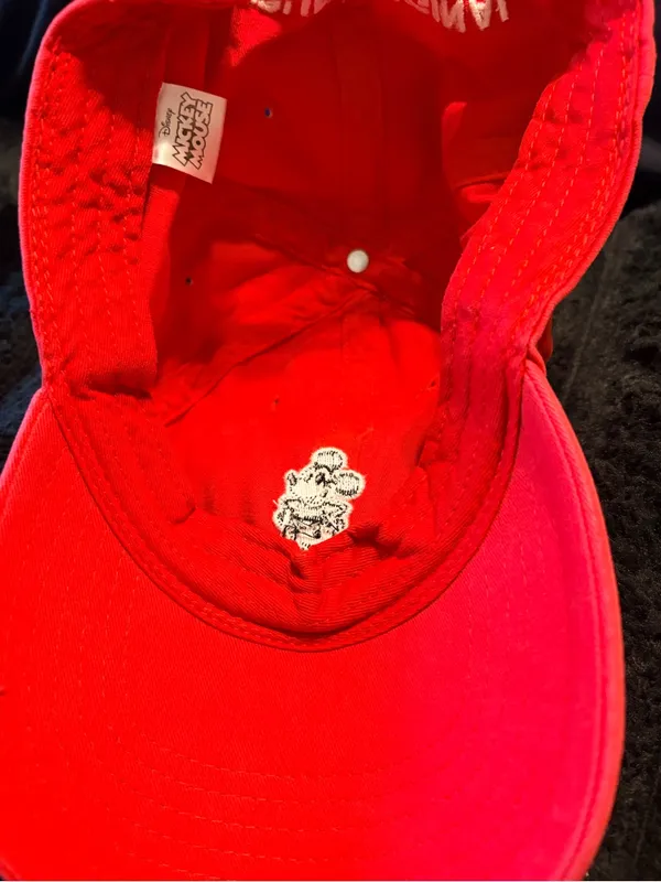 Vintage A True Original Disney Red Baseball Cap with Mickey Mouse - Image 3