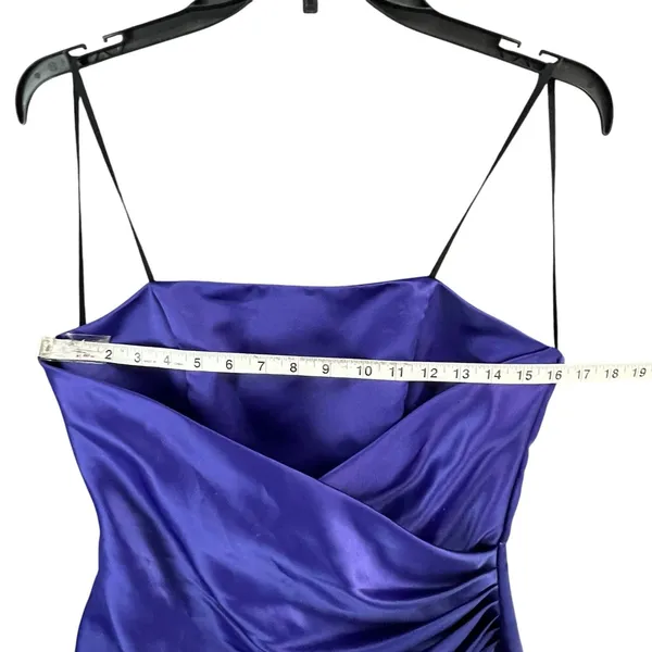 Y2K Strapless Star Box Dress‎ Purple Blue Ruched HOCO Special Occasion Womens L - Image 7