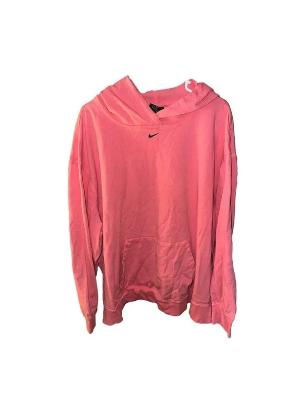 Nike Women's Sportswear Washed Hoodie, Pink, Plus Size 2XL - Image 2