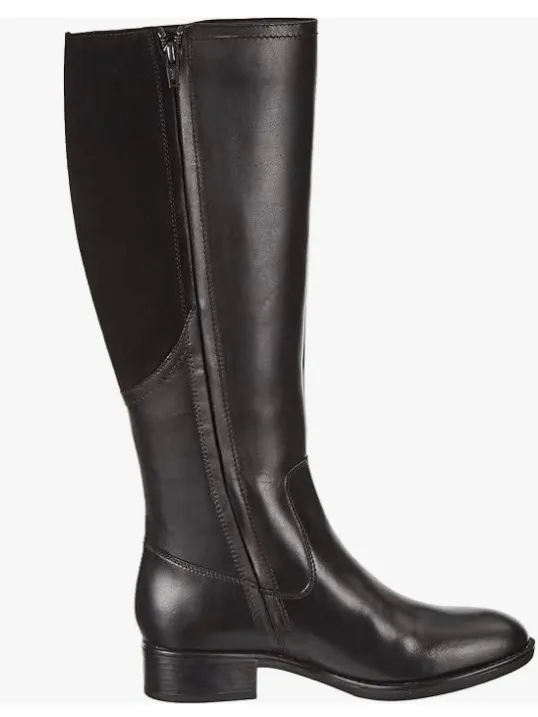 Geox Black Over-the-Knee Leather Riding Boots Size 7 - Image 5