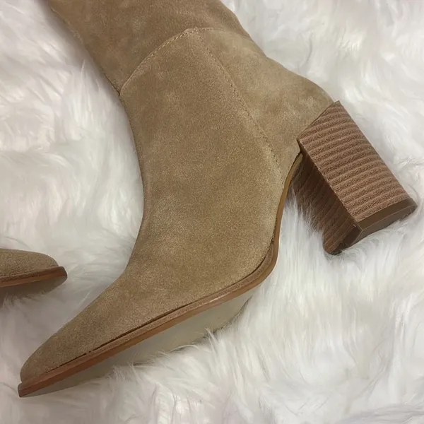Steve Madden Haimi Suede Boots.‎ Women's Size 6.5M, Tan NEW MSRP $170 B65 - Image 12