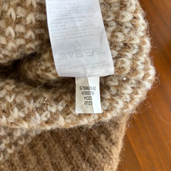 Banana Republic Oversized Cotton Sailor Sweater XS Wool Blend Waffle Knit Preppy - Image 5