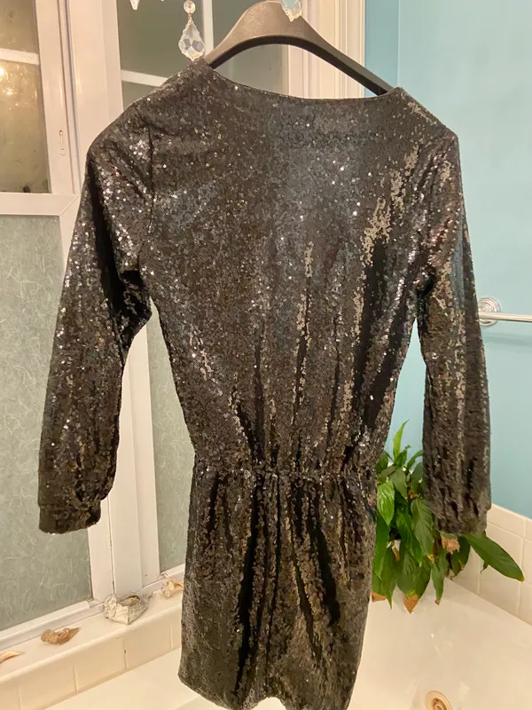 Hancy Sequin Romper Black Size L - Image 2