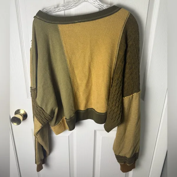 Free People Stateside Vintage Oversized Pullover in Vermont Green M - Image 5