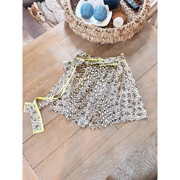 Roberto‎ Cavalli Silk Leopard Print Shorts Women Brown IT 44 US 8 - Image 5