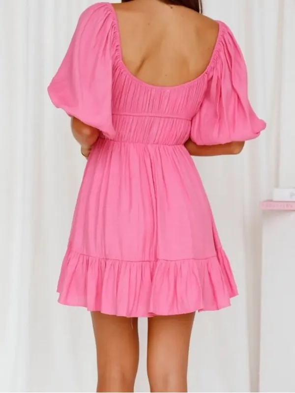 HELLO MOLLY Fiesta Lovin Mini Dress in Hot Pink - Image 2