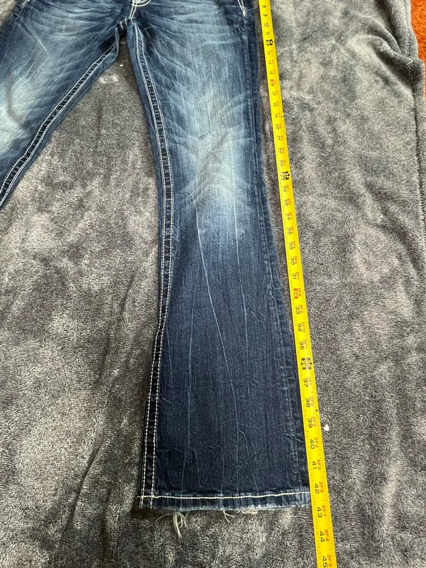 Miss Me Women Size 31 Bootcut Jeans Signature Stitch Medium Wash Flap Pocket Western Y2K - Image 9