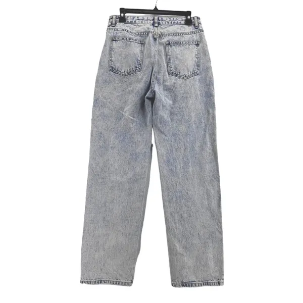 Edikted Blue Jeans Straight leg mom's jeans High rise crossover front size M - Image 3