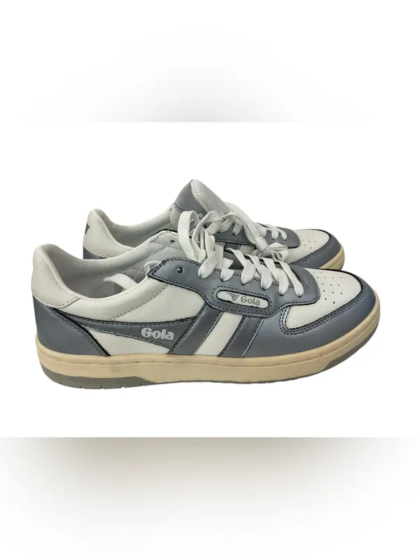 NWOT Gola Hawk II Metallic Sneakers in White/Silver - Image 5