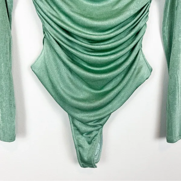 Not Yours To Keep‎ Marilla Bodysuit Long Sleeve Sage Green Revolve Size Medium - Image 6