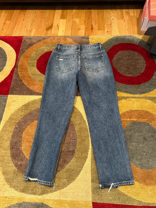 Vervet Los Angeles Jeans Straight Leg Denim Distressed Ankle Size 26 Waist - Image 5