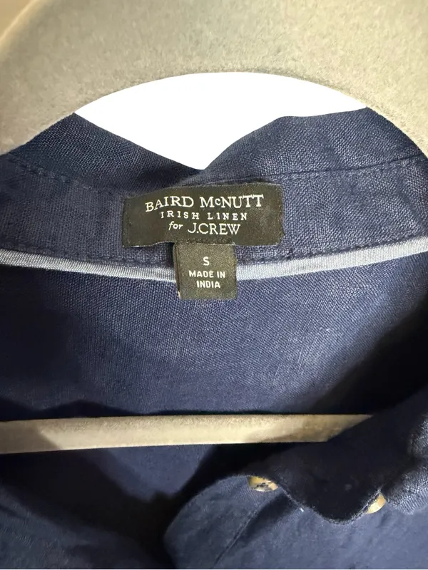 💙✨‎ J.Crew Baird McNutt Irish Linen Navy Shirt Dress Small ✨💙 - Image 4