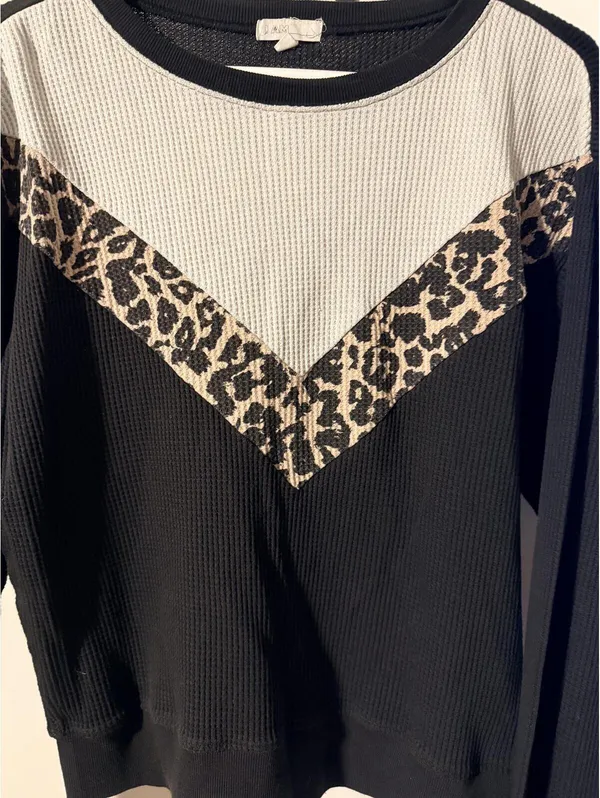 Leopard print l/s thermal sz XL Black - Image 4
