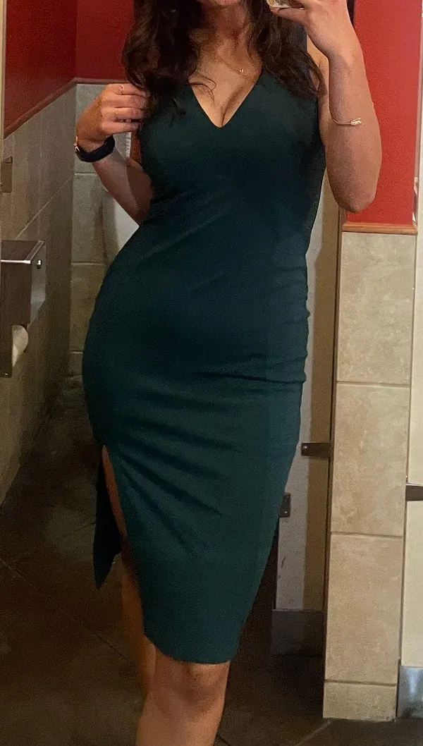 Lulus Forrest Green Bodycon Midi - Image 2