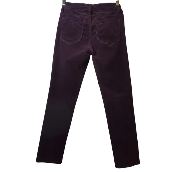 Ann Taylor LOFT Modern Straight Corduroy‎ Pants Burgundy Sz 0/25 Workwear Career - Image 3