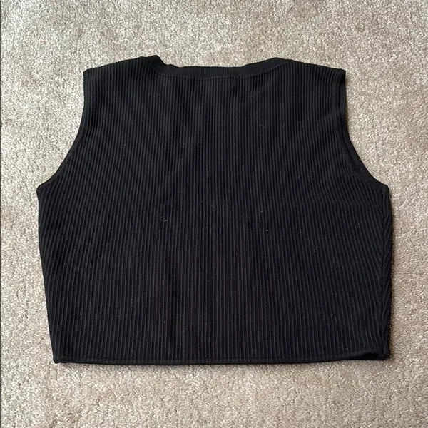 Black ribbed tank top Size XL - Image 2