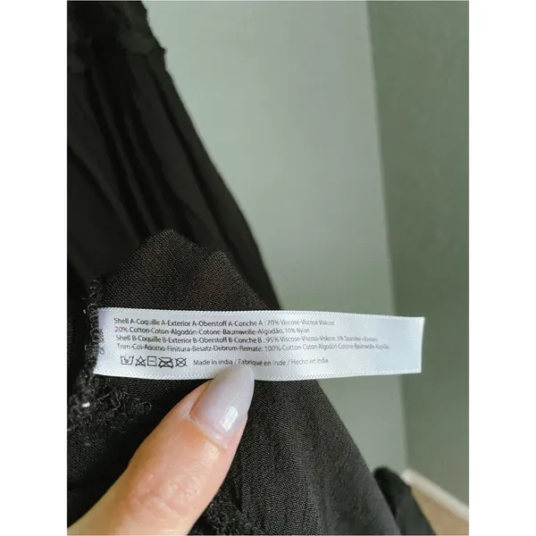 Free People Adella Maxi Slipdress FP One Whimsigoth Romantic Grunge XS Black - Image 8