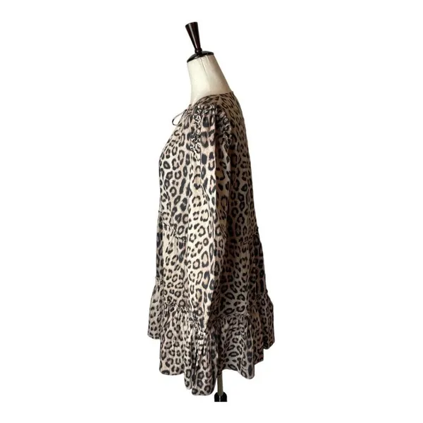 Generation Love Rumi Dress Women XS Brown‎ Leopard Babydoll Balloon Sleeve Mini - Image 8