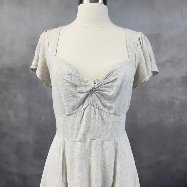 Abercrombie Fitch Mini‎ Dress Womens Small Smocked Cottage Coastal Clean Girl - Image 2