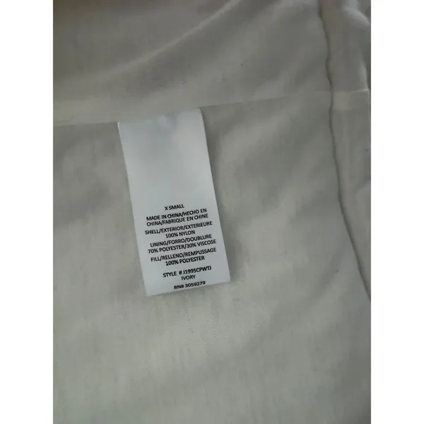 Thread & Supply Ivory Puffer‎ Vest Zip Front Quilted Sleeveless Jacket XS - Image 4